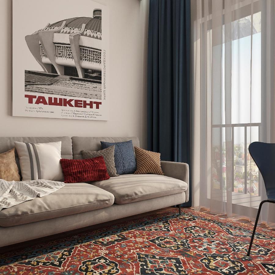 Blueloft 52 I Tashkent Apartment With Balcony Esterno foto